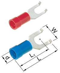 Elpress Pre-Insulated Flanged fork terminals 0,1-6 mm