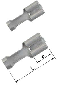 Elpress Un-insulated Terminals Receptacles with locking lip 0.5-6 mm2